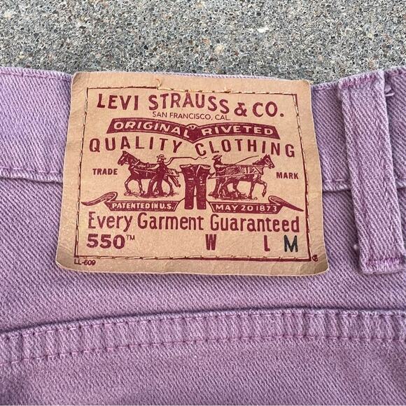 Vintage Levi’s 550 Ladies Dusty Pink Rose relaxed fit tapered leg jeans 12 Mis M - Picture 5 of 8